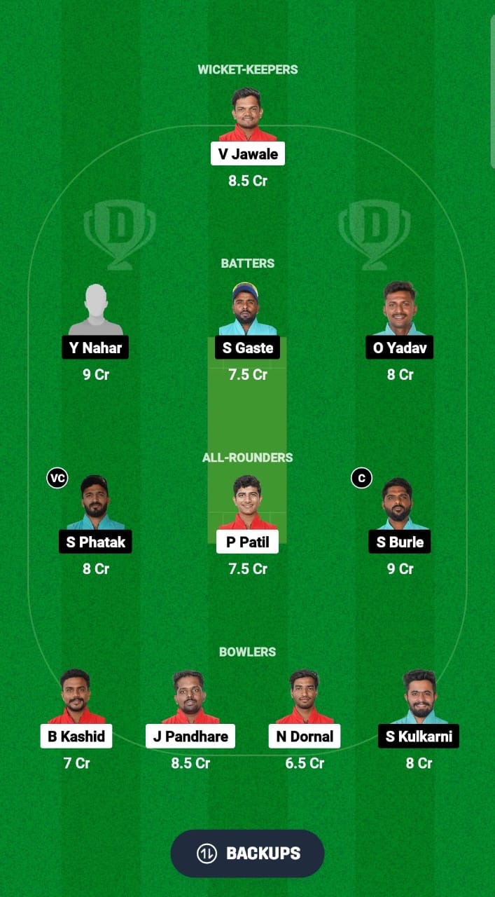 SSX vs SCA Dream11 Prediction Fantasy Cricket Tips Dream11 Team Ecole Pune T20 Cup