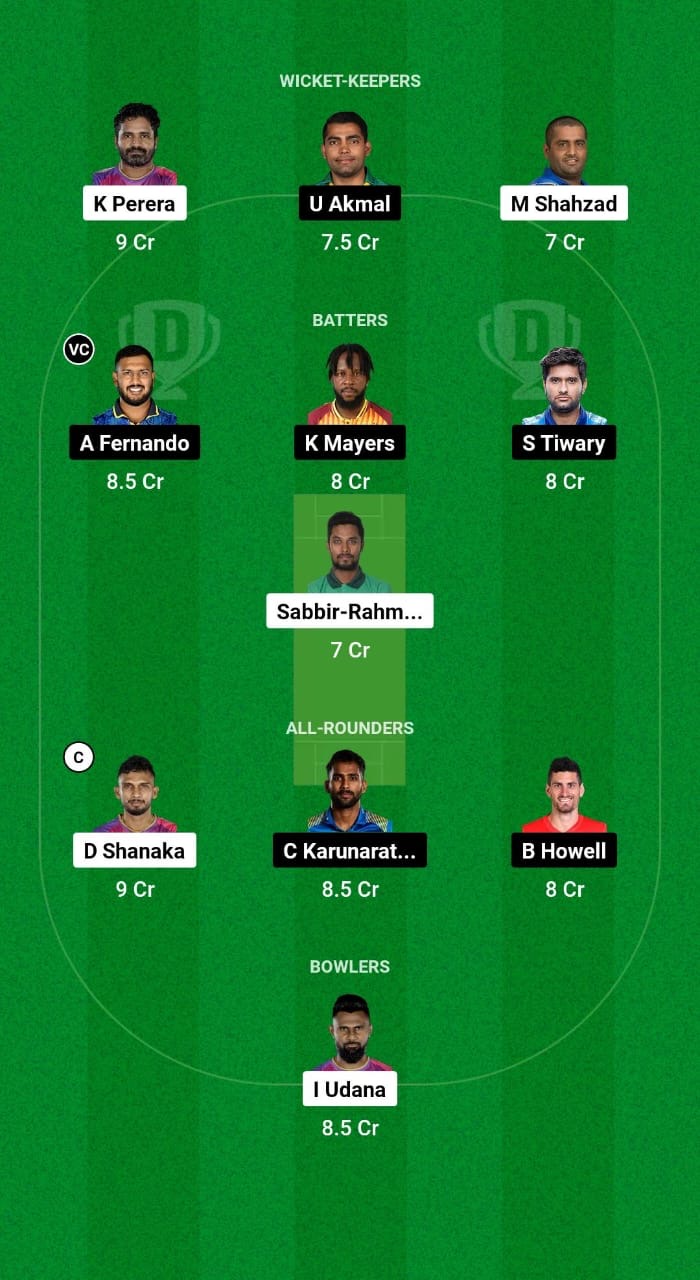 HBT vs NEK Dream11 Prediction Fantasy Cricket Tips Dream11 Team Lanka T10 Super League