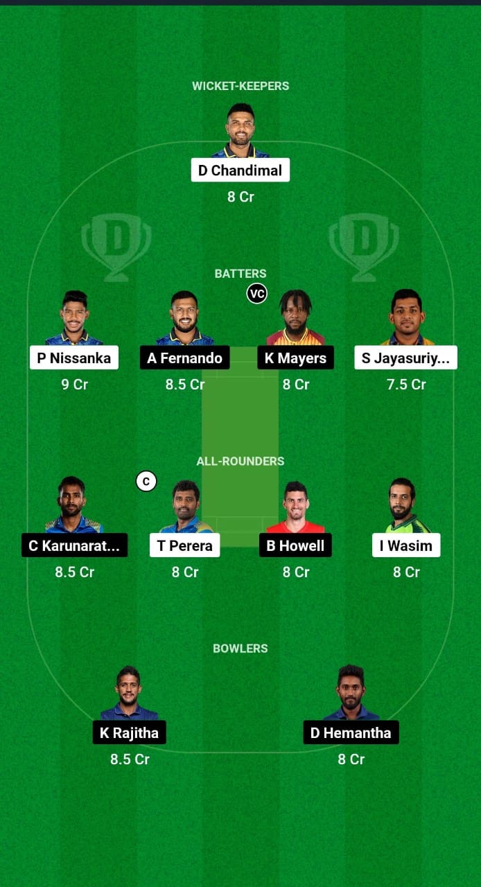 KB vs NEK Dream11 Prediction Fantasy Cricket Tips Dream11 Team Lanka T10 Super League