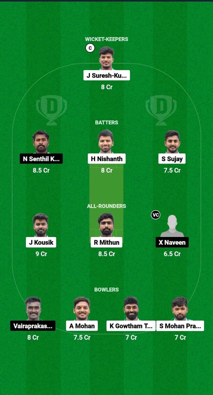 COM vs VIR Dream11 Prediction Fantasy Cricket Tips Dream11 Team Tamil Nadu T20 SS Rajan Trophy 2024 