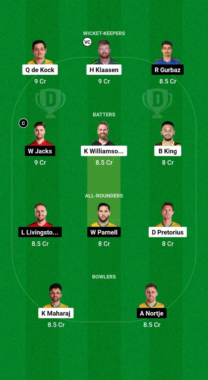 DSG vs PC Dream11 Prediction Fantasy Cricket Tips Dream11 Team SA20 League 2025 