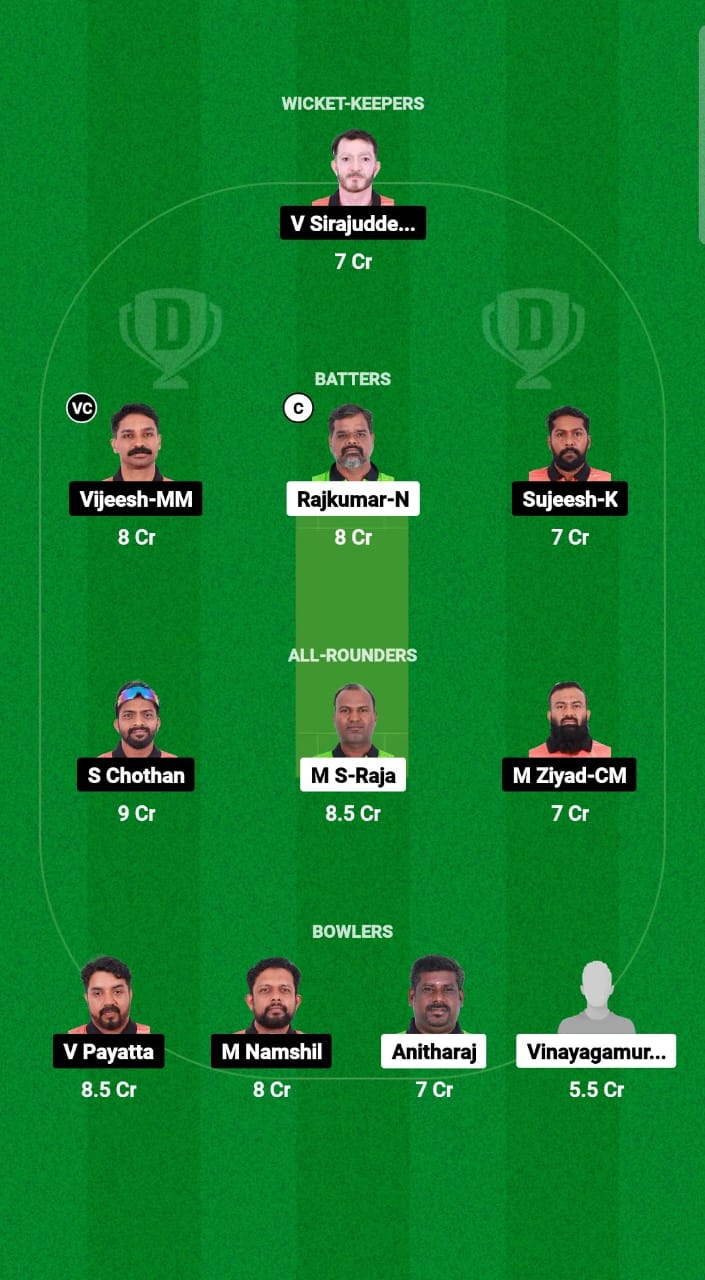 PNXI vs MXI Dream11 Prediction Fantasy Cricket Tips Dream11 Team Pondicherry T10 2025 