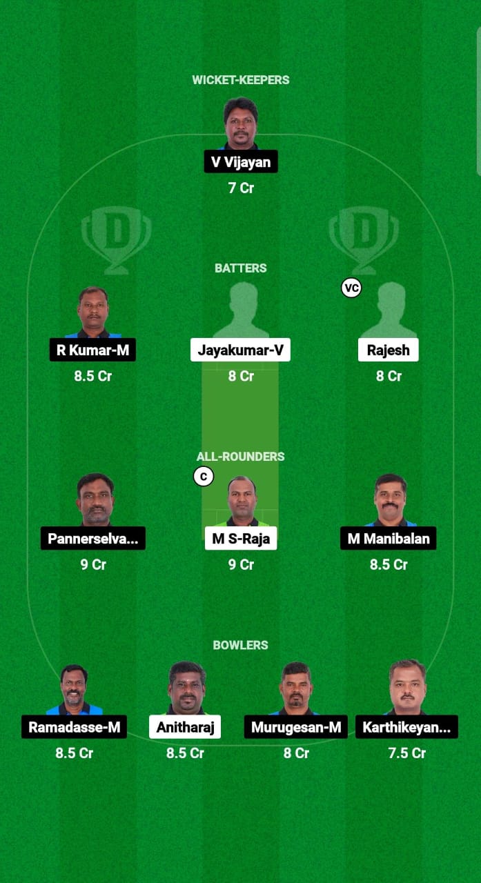 PWXI vs KXI Dream11 Prediction Fantasy Cricket Tips Dream11 Team Pondicherry T10 2025 