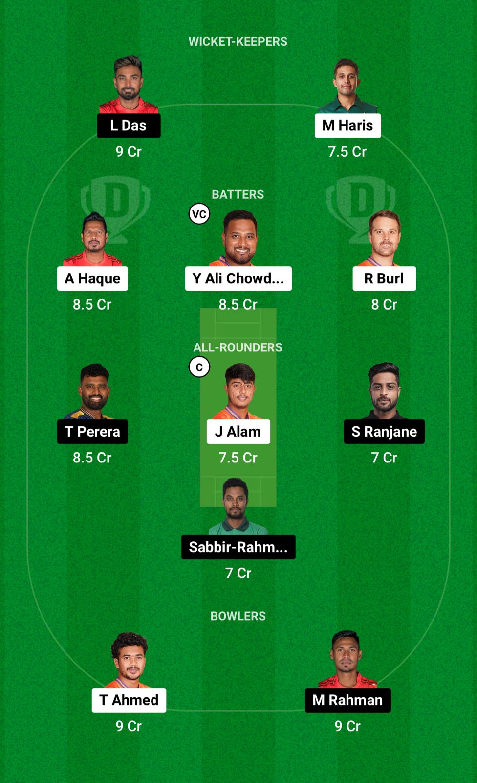 DBR vs DC Dream11 Prediction Fantasy Cricket Tips Dream11 Team Bangladesh T20 National League 2024-25 