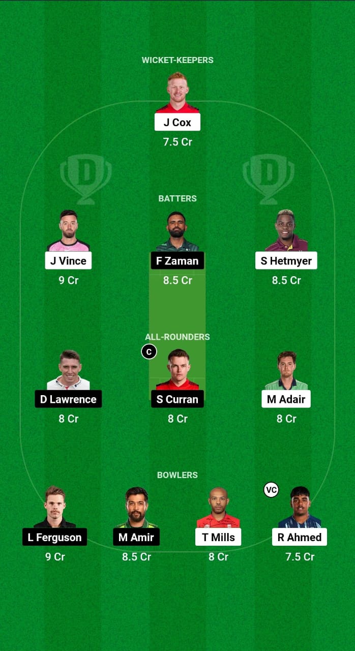 GG vs DV Dream11 Prediction Fantasy Cricket Tips Dream11 Team ILT20 League 2025 