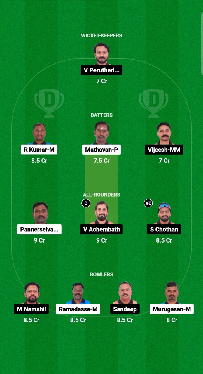 KXI vs MXI Dream11 Prediction Fantasy Cricket Tips Dream11 Team Pondicherry T10 2025 