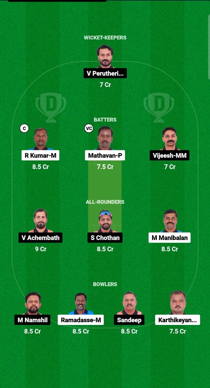 KXI vs MXI Dream11 Prediction Fantasy Cricket Tips Dream11 Team Pondicherry T10 2025 