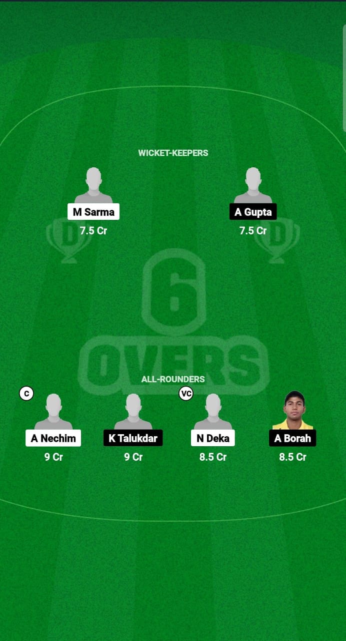 1000574210 SGH vs CRK Dream11 Prediction Fantasy Cricket Tips Dream11 Team Guwahati Sixes 2025