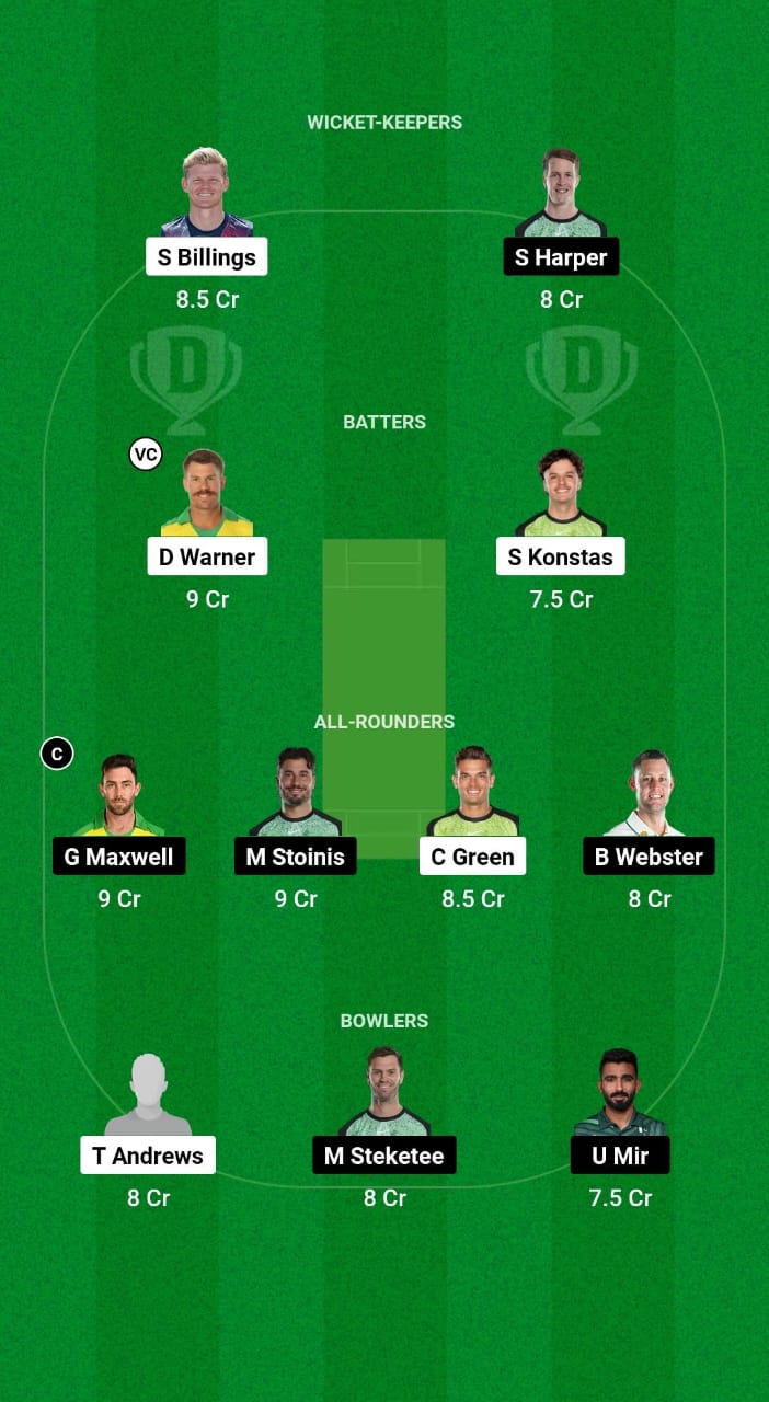 1000578371 THU vs STA Dream11 Prediction Fantasy Cricket Tips Dream11 Team BBL 2024-25