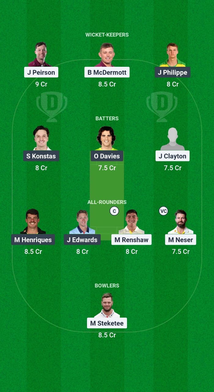 1000593067 QUN vs NSW Dream11 Prediction Fantasy Cricket Tips Dream11 Team Australian Domestic Test 2024-25