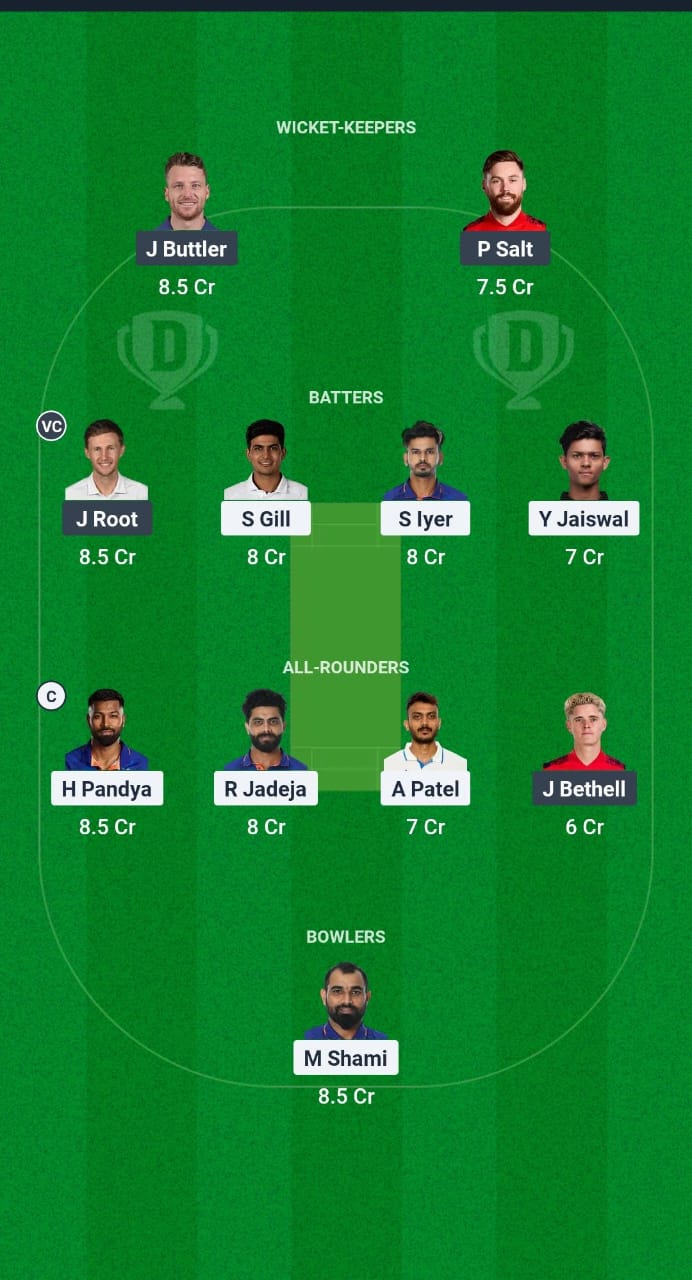 1000594021 IND vs ENG Dream11 Prediction Fantasy Cricket Tips Dream11 Team England Tour of India 2025