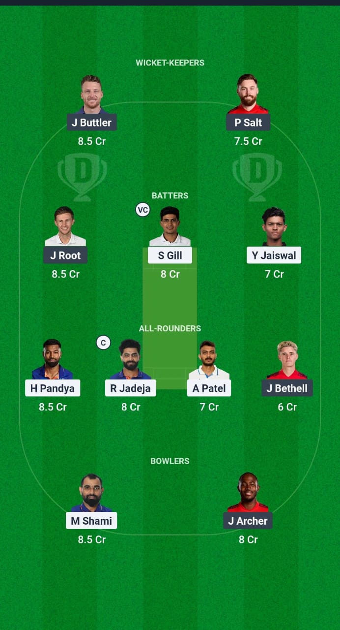 1000594024 IND vs ENG Dream11 Prediction Fantasy Cricket Tips Dream11 Team England Tour of India 2025