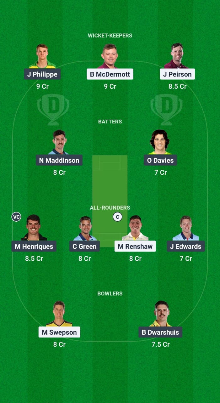 1000596605 QUN vs NSW Dream11 Prediction Fantasy Cricket Tips Dream11 Team Australian Men's ODD 2024-25