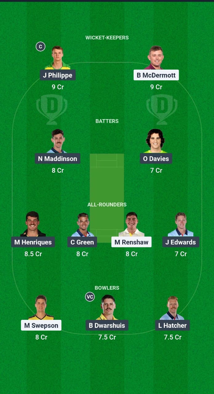 1000596608 QUN vs NSW Dream11 Prediction Fantasy Cricket Tips Dream11 Team Australian Men's ODD 2024-25