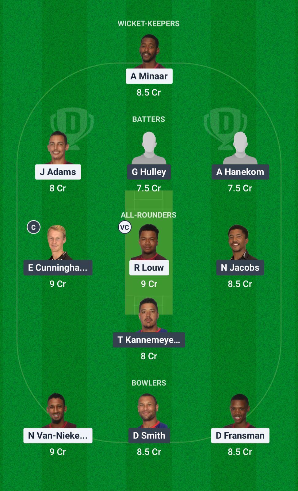 YPS vs VDS Dream11 Prediction Fantasy Cricket Tips Dream11 Team South Africa T20 Boland League 2025 