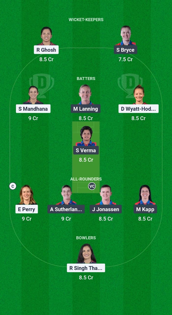 BLR-W vs DEL-W Dream11 Prediction Fantasy Cricket Tips Dream11 Team WPL 2025 