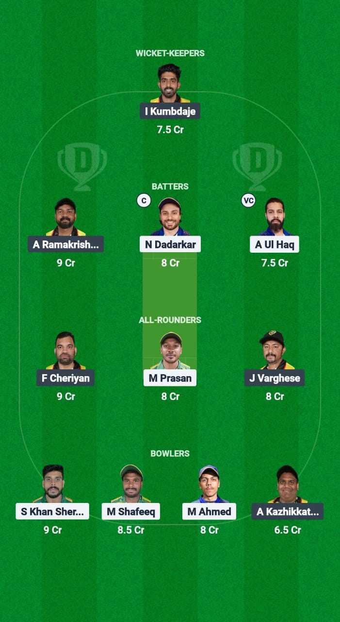 ALH vs COH Dream11 Prediction Fantasy Cricket Tips Dream11 Team Kuwait T10 RC Ramadan Trophy 2025 