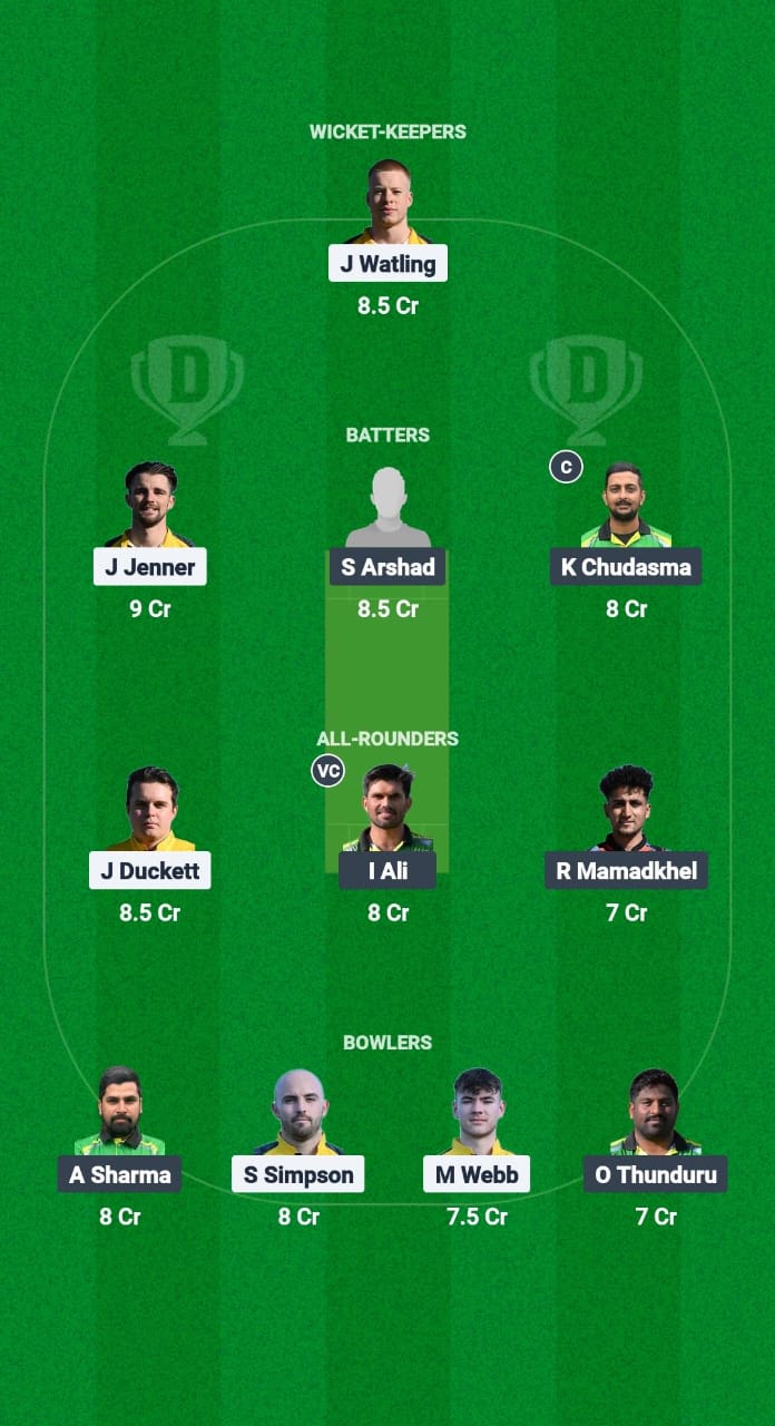 OV vs LJU Dream11 Prediction Fantasy Cricket Tips Dream11 Team European T10 Cricket League 2025 