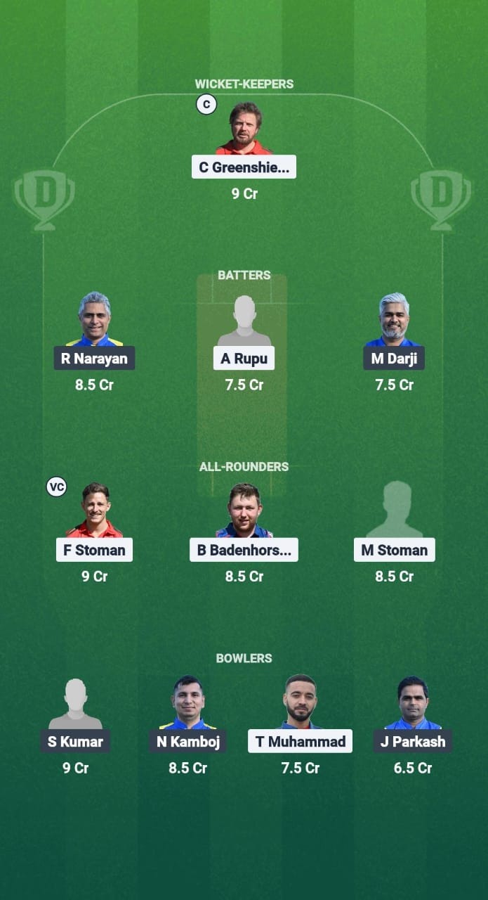 OEI vs GAM Dream11 Prediction Fantasy Cricket Tips Dream11 Team ECS T10 Santarem Premier 2025 