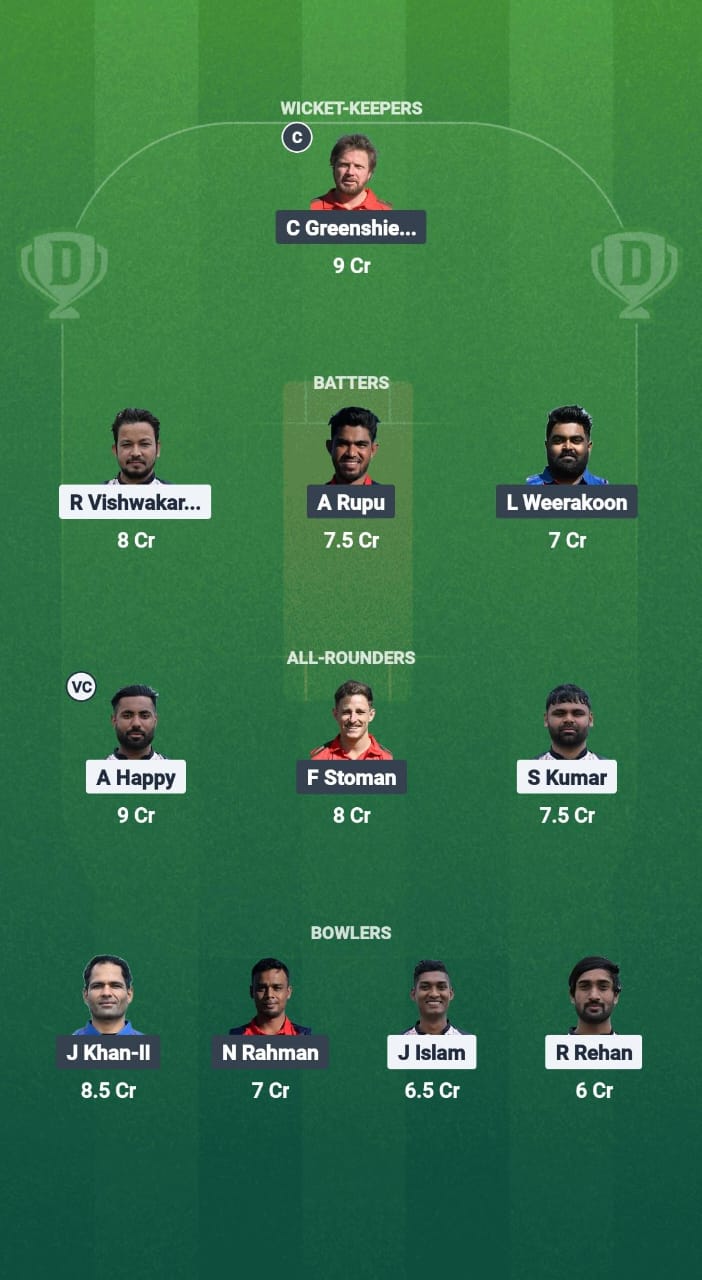 GOR vs OEI Dream11 Prediction Fantasy Cricket Tips Dream11 Team ECS T10 Santarem Premier 2025 
