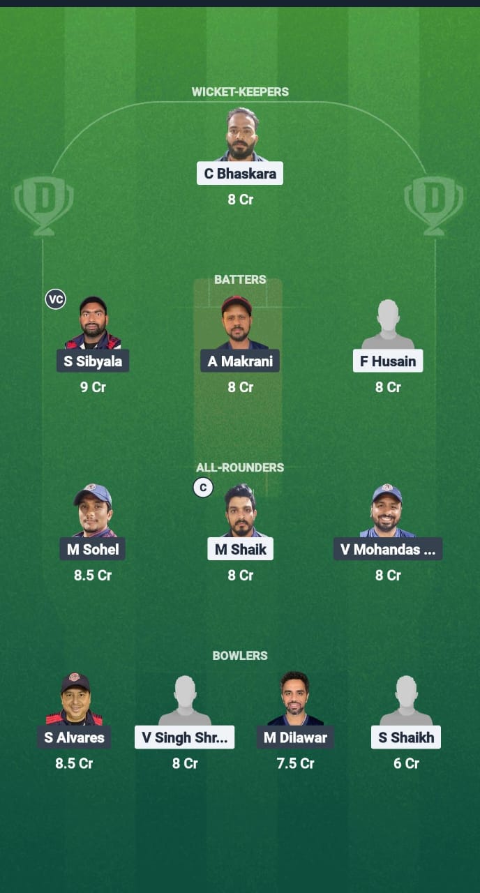 1000644064 GUC vs TGS Dream11 Prediction Fantasy Cricket Tips Dream11 Team Kuwait T20 Challengers League B 2025