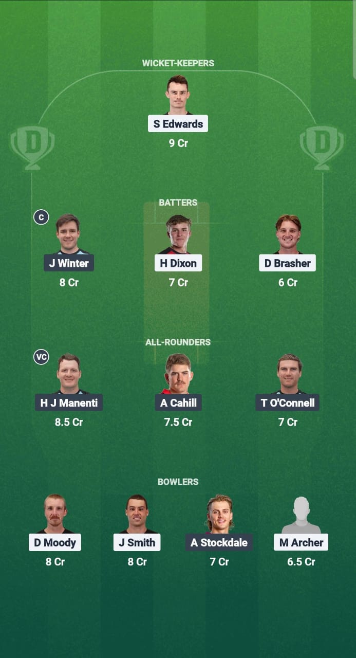 1000644153 MRA vs MSA Dream11 Prediction Fantasy Cricket Tips Dream11 Team Melbourne T10 2025