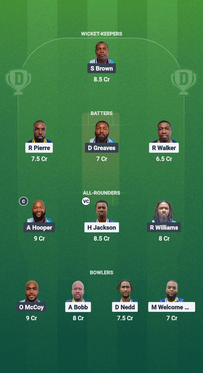 SPB vs GRD Dream11 Prediction Fantasy Cricket Tips Dream11 Team West Indies T10 Vincy Premier League 2025 