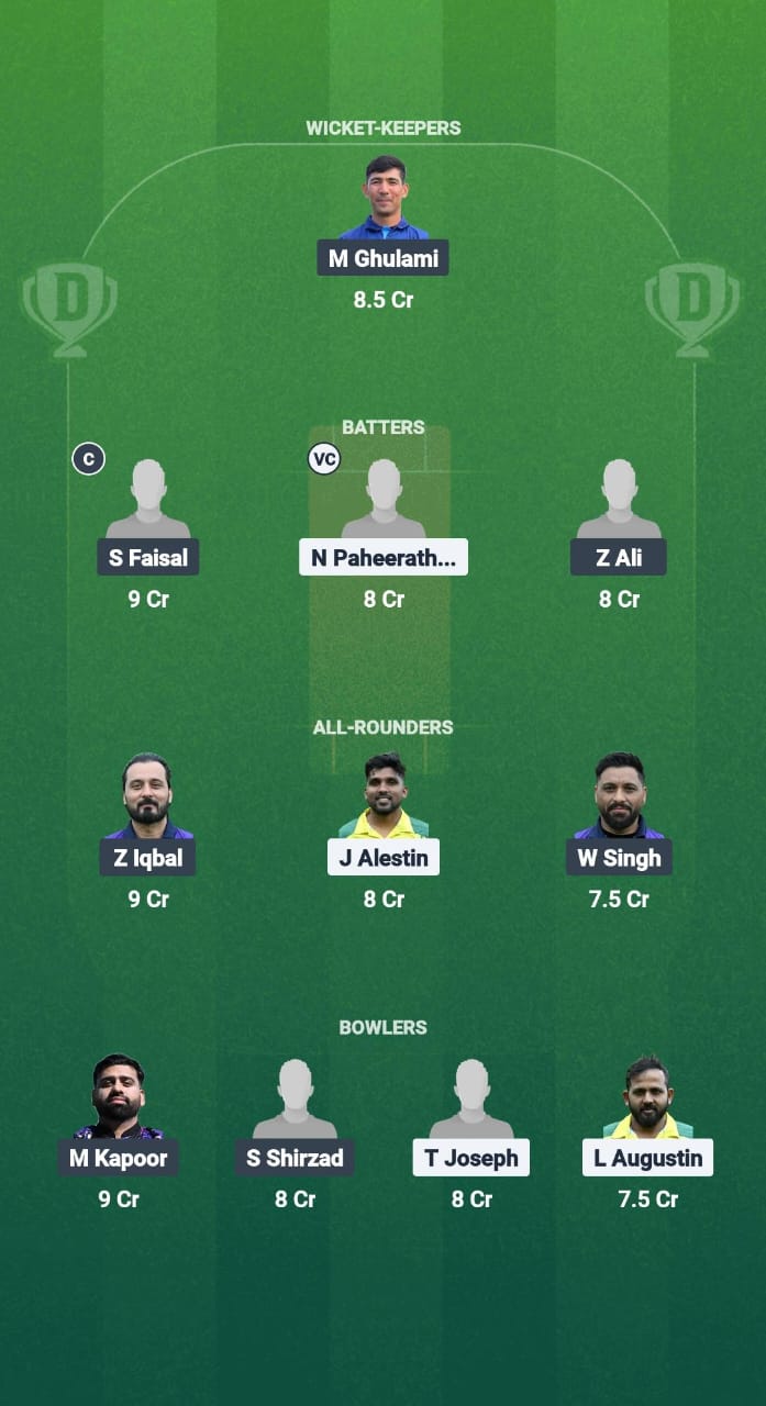 R94 vs PUC Dream11 Prediction Fantasy Cricket Tips Dream11 Team ECS T10 France 2025 