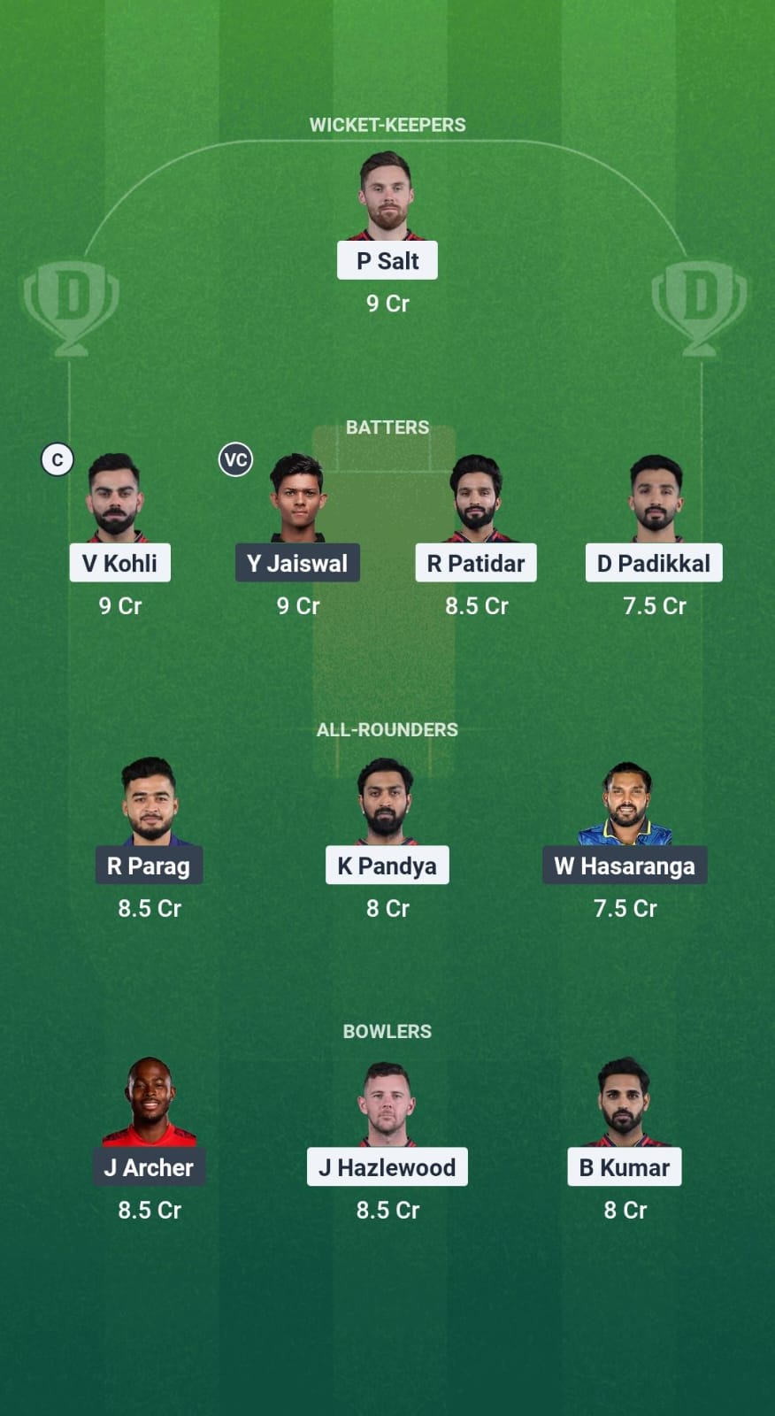 1000652183 RCB vs RR Dream11 Prediction Fantasy Cricket Tips Dream11 Team IPL 2025