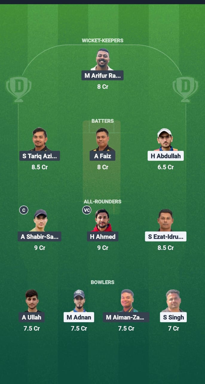 PAE vs SSF Dream11 Prediction Fantasy Cricket Tips Dream11 Team Malaysian Bash 2025 