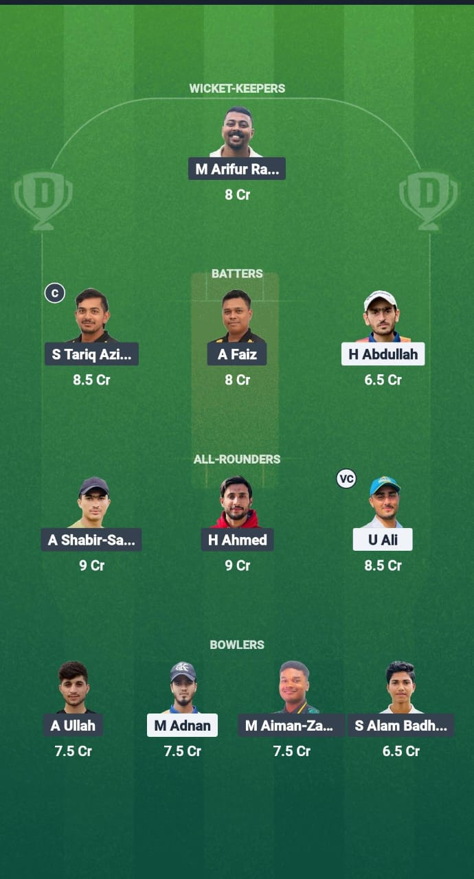 PAE vs SSF Dream11 Prediction Fantasy Cricket Tips Dream11 Team Malaysian Bash 2025 