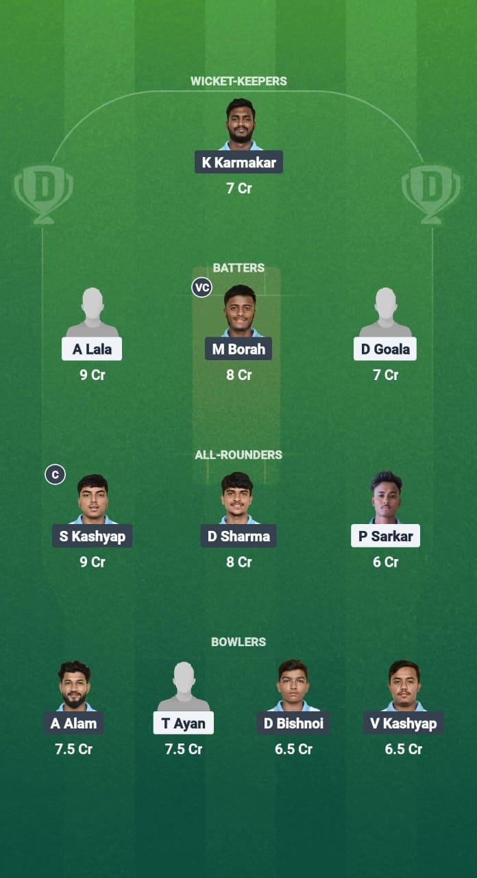 1000656443 SMH vs GTC Dream11 Prediction Fantasy Cricket Tips Dream11 Team Guwahati T20 Spring League 2025