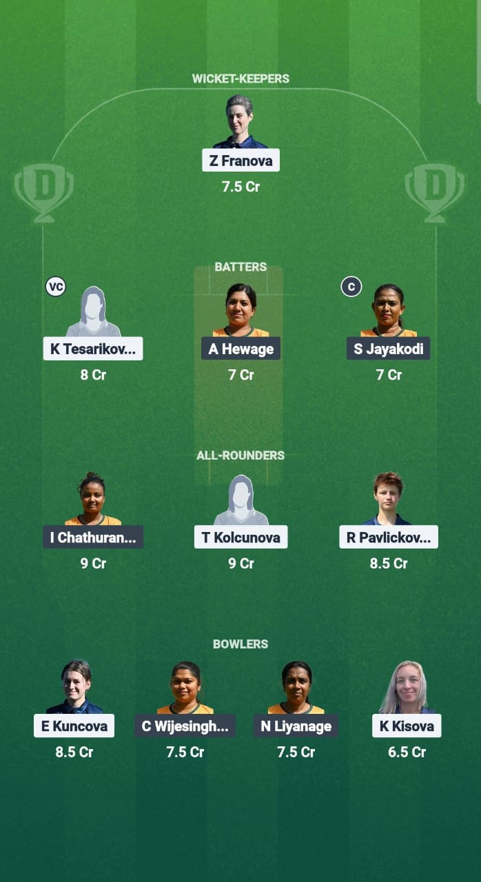 CZE-W vs CYP-W Dream11 Prediction Fantasy Cricket Tips Dream11 Team ECN Czechia-Cyprus T20IW 2025 