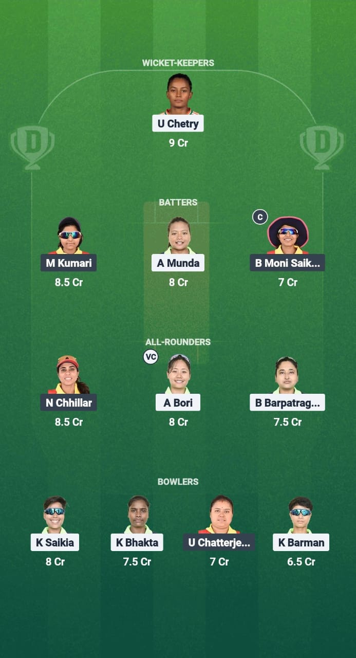 GTC-W vs SG-W Dream11 Prediction Fantasy Cricket Tips Dream11 Team Guwahati Women's T20 2025 