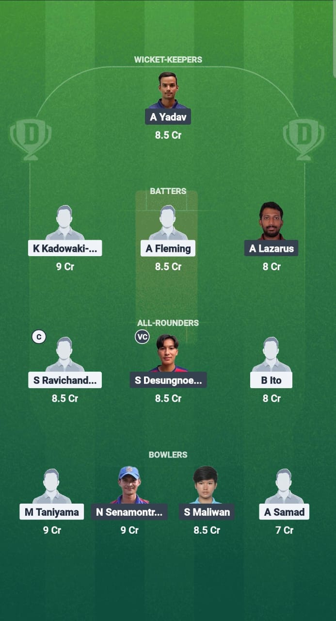 JPN vs THA Dream11 Prediction Fantasy Cricket Tips Dream11 Team Japan T20I Tri-Series 2025 