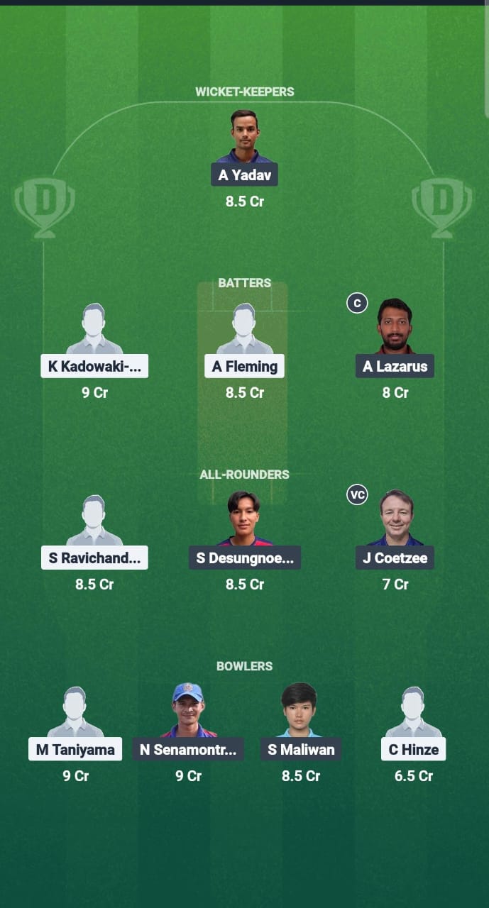 JPN vs THA Dream11 Prediction Fantasy Cricket Tips Dream11 Team Japan T20I Tri-Series 2025 