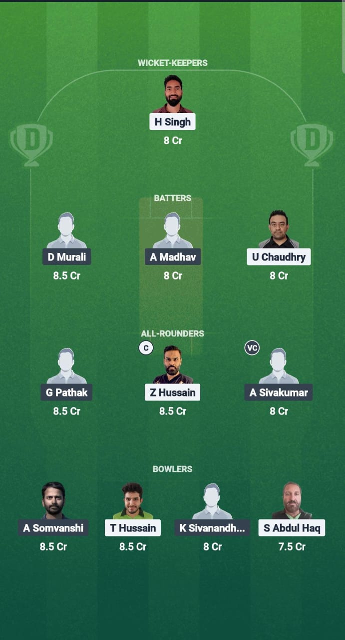 SSD vs HSG Dream11 Prediction Fantasy Cricket Tips Dream11 Team ECS T10 Sweden 2025 