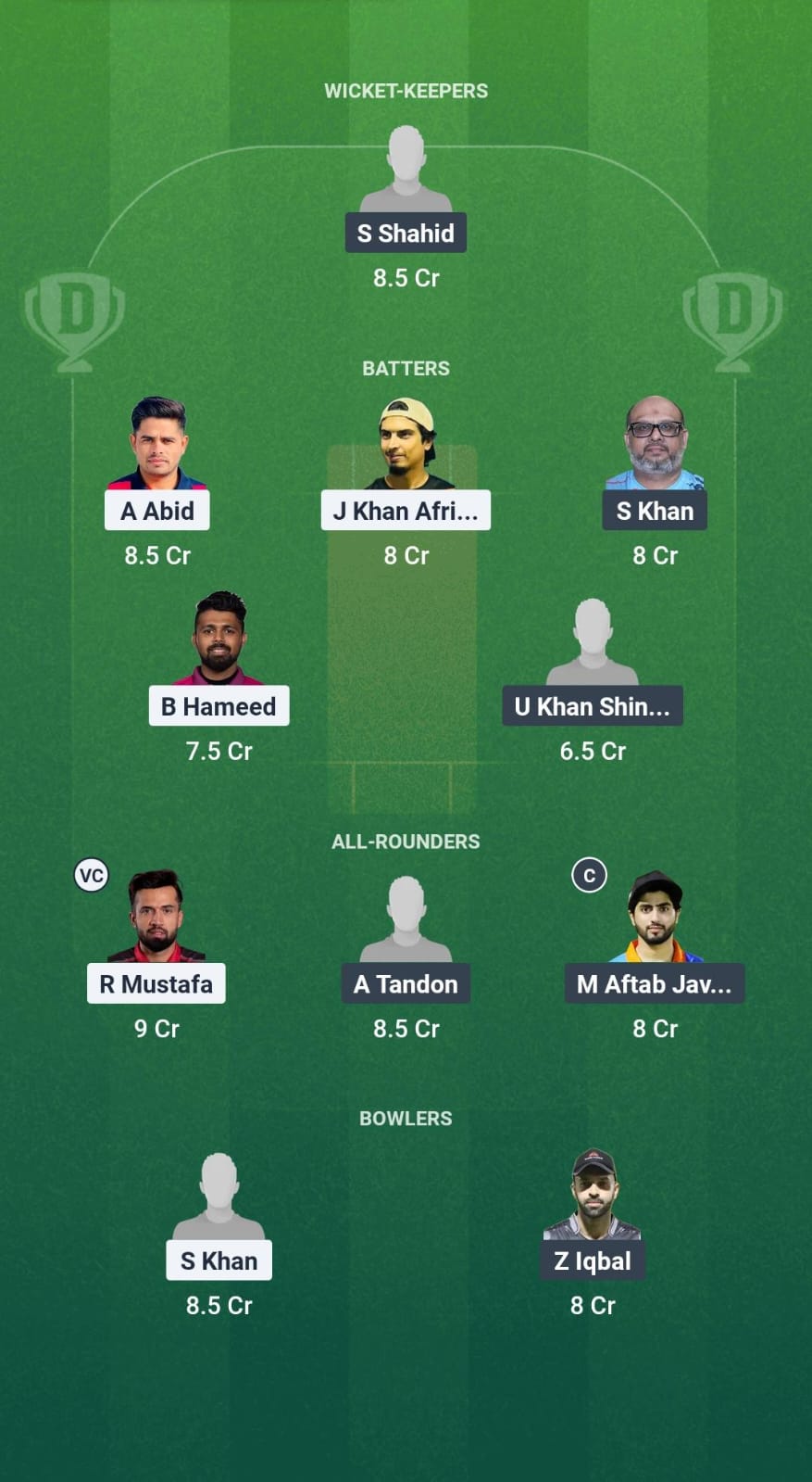 ABD vs AJM Dream11 Prediction Fantasy Cricket Tips Dream11 Team Emirates D10 2025 