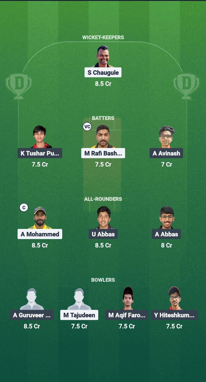 CHK vs TRN Dream11 Prediction Fantasy Cricket Tips Dream11 Team Kuwait T20 Challengers League A 2025 