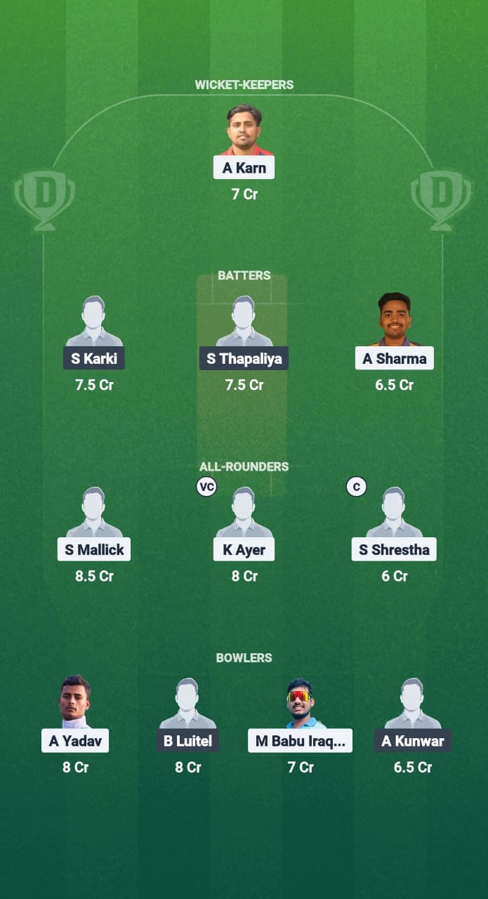 AVC vs KPL Dream11 Prediction Fantasy Cricket Tips Dream11 Team Nepal 10 2025 