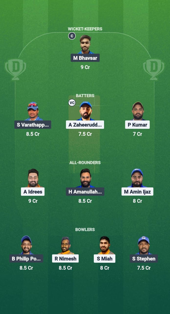KS vs KRM Dream11 Prediction Fantasy Cricket Tips Dream11 Team Kuwait T10 Elite Championship 2025 