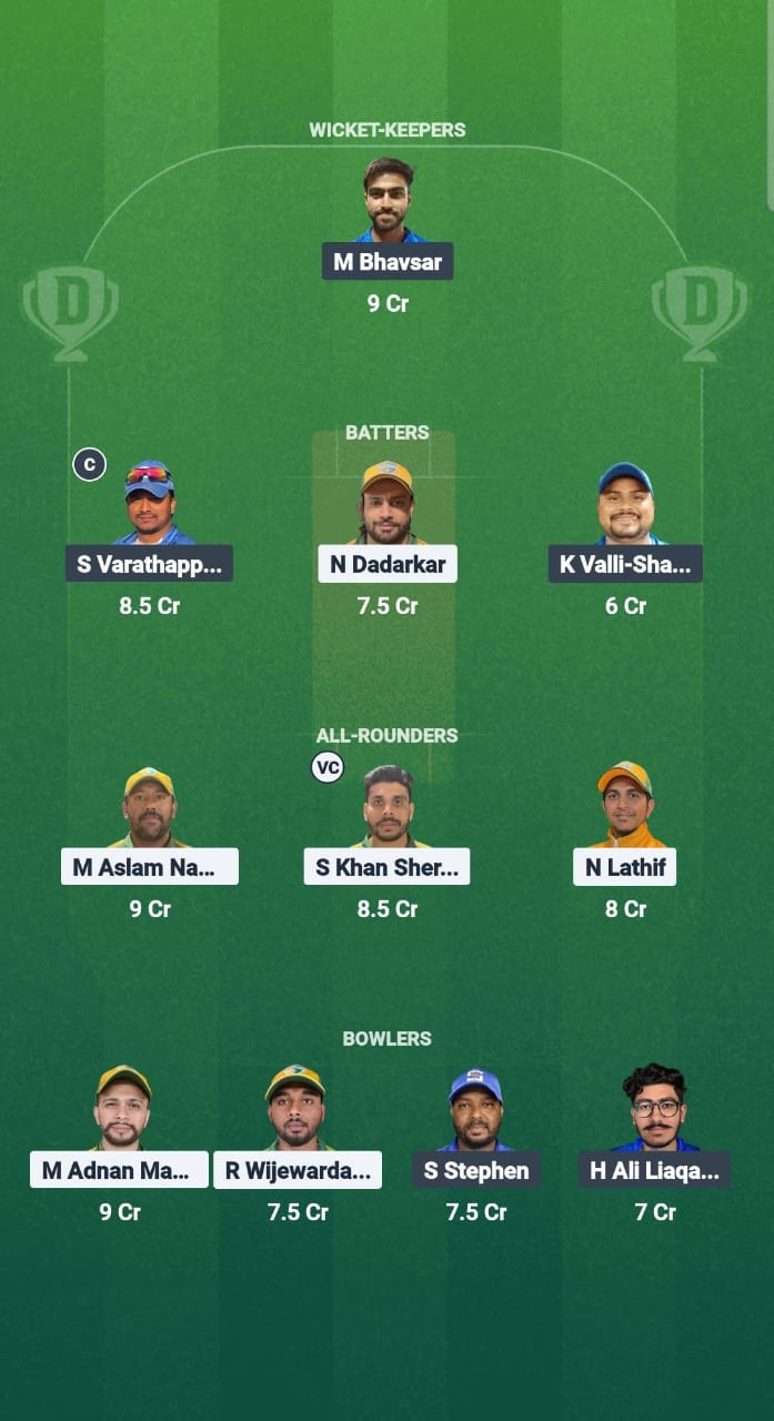 ALH vs KRM Dream11 Prediction Fantasy Cricket Tips Dream11 Team kuwait T10 Elite Championship 2025 