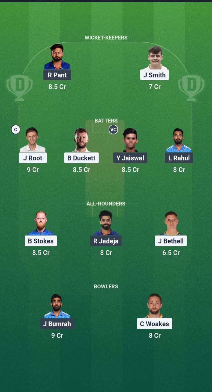 IND vs ENG Dream11 Prediction