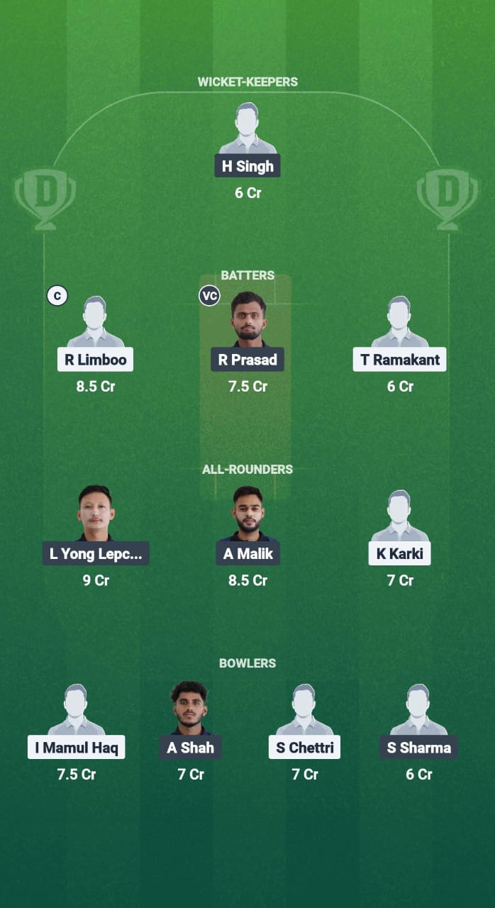 RNB vs CAT Dream11 Prediction Fantasy Cricket Tips Dream11 Team Sikkim T20 League 2025 