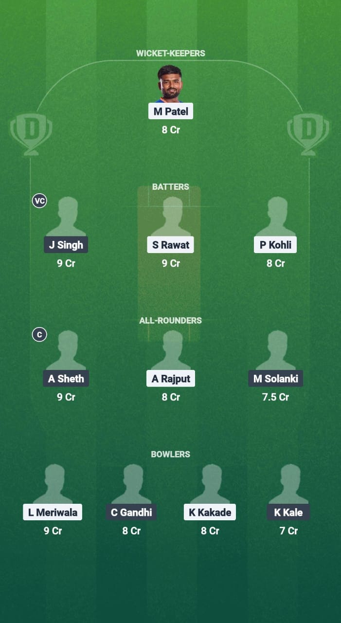 DDZ vs ASV Dream11 Prediction Fantasy Cricket Tips Dream11 Team Baroda T20 Premier League 2025 