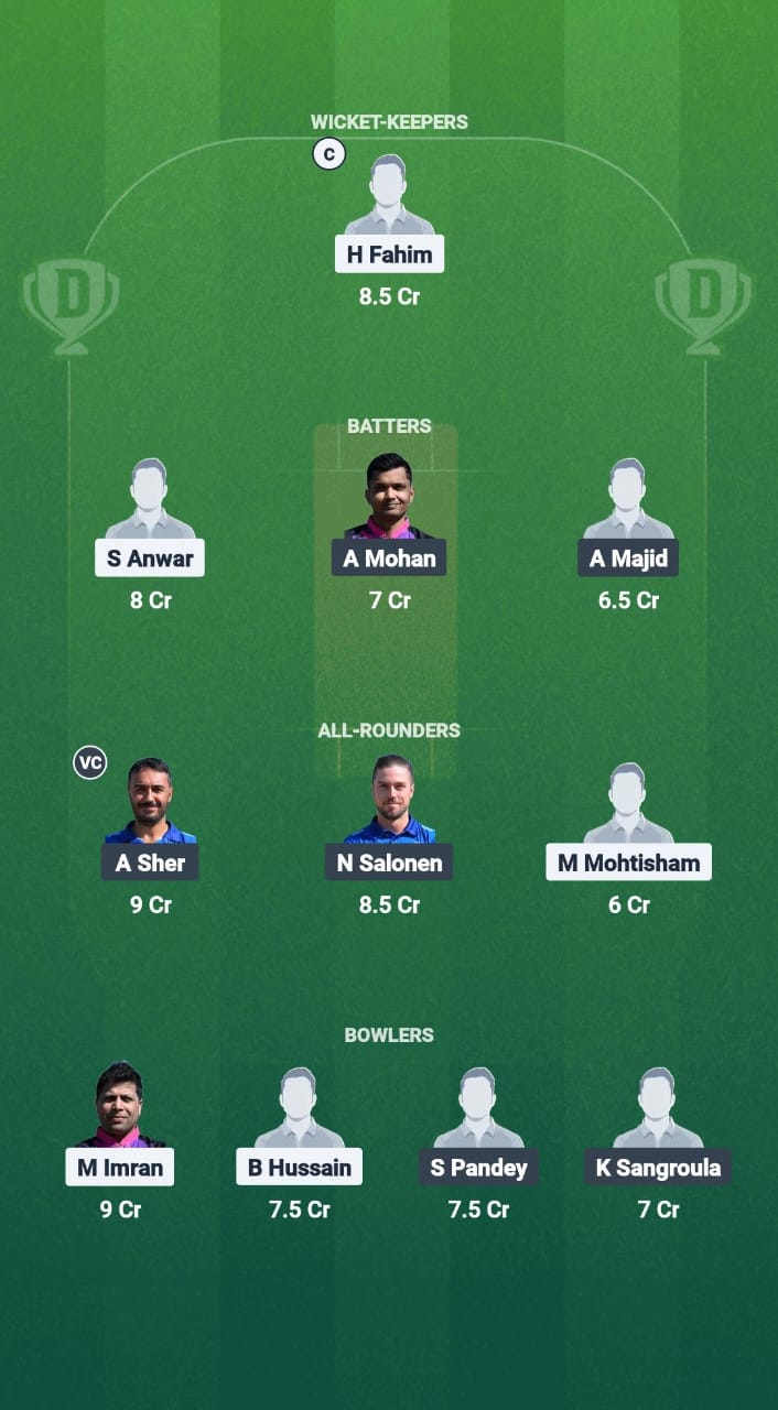 GGL vs EMP Dream11 Prediction Fantasy Cricket Tips Dream11 Team ECS T10 Finland 2025 