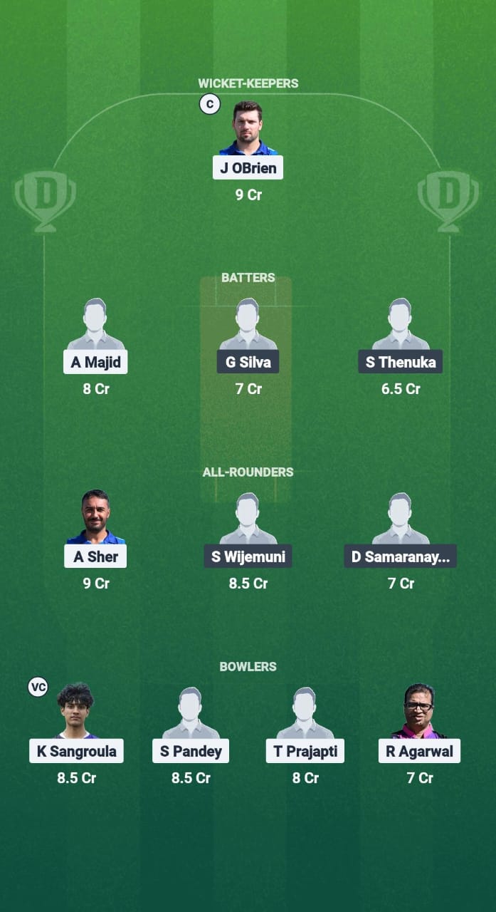 EMP vs VVP Dream11 Prediction Fantasy Cricket Tips Dream11 Team ECS T10 Finland 2025 