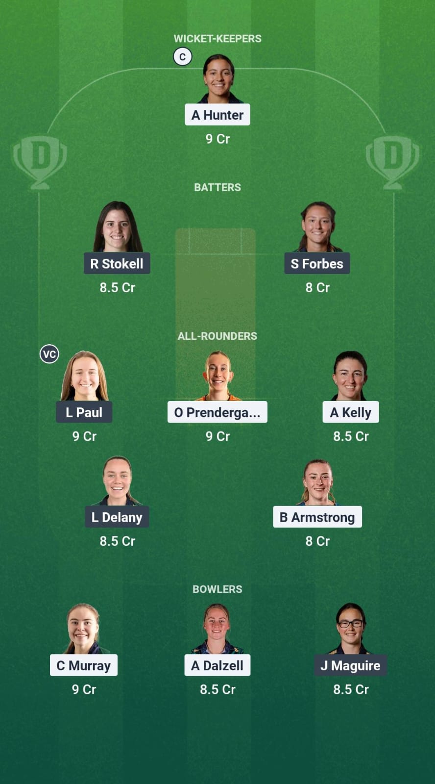 DG-W vs TYP-W Dream11 Prediction Fantasy Cricket Tips Dream11 Team Ireland Womens T20 2025 