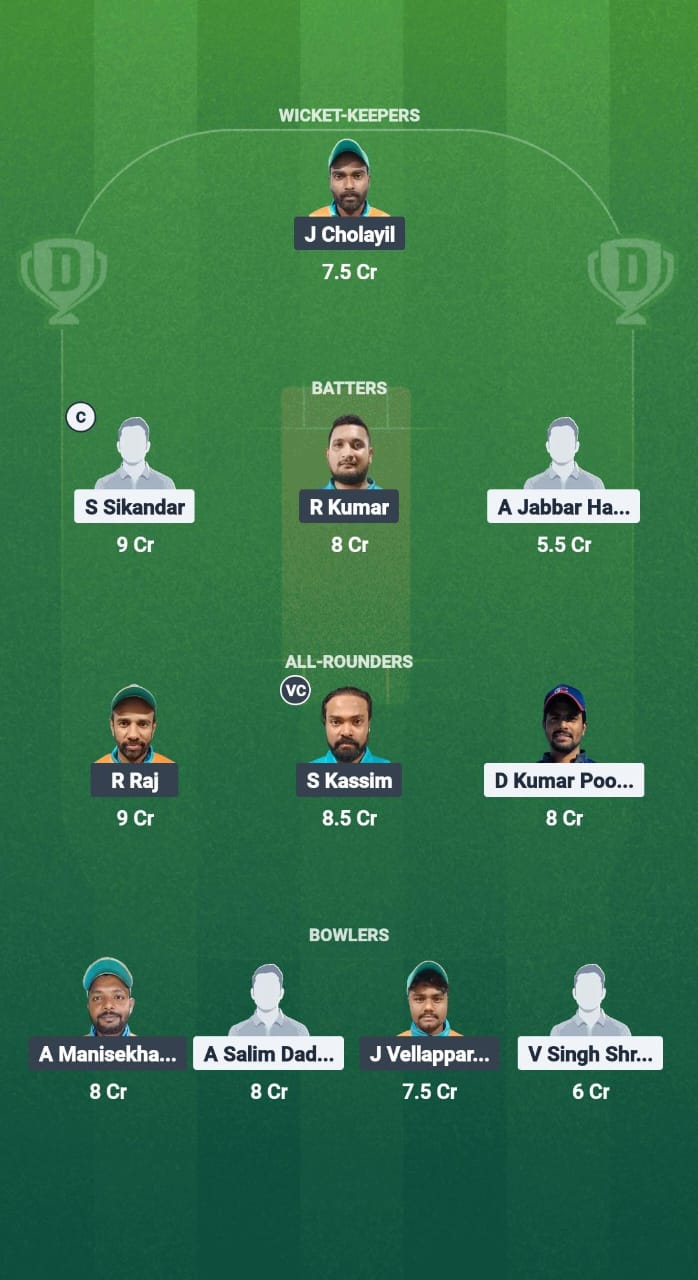 GUC vs PC Dream11 Prediction Fantasy Cricket Tips Dream11 Team Kuwait T20 Challengers League B 2025 