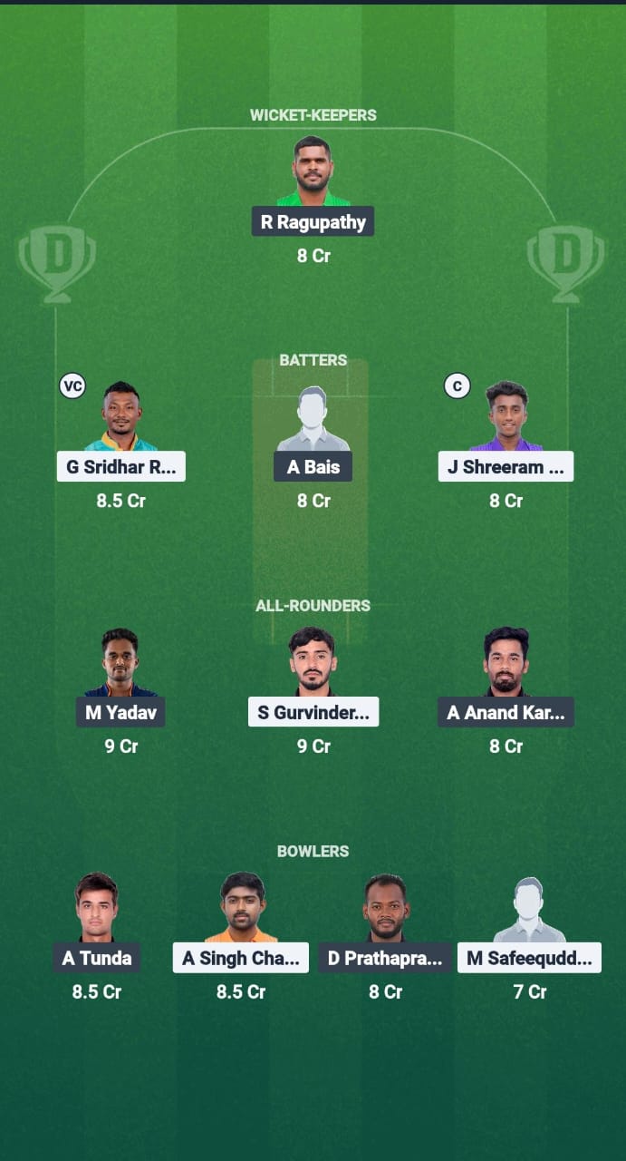 OAW vs RWT Dream11 Prediction Fantasy Cricket Tips Dream11 Team Pondicherry T20 League 2025 